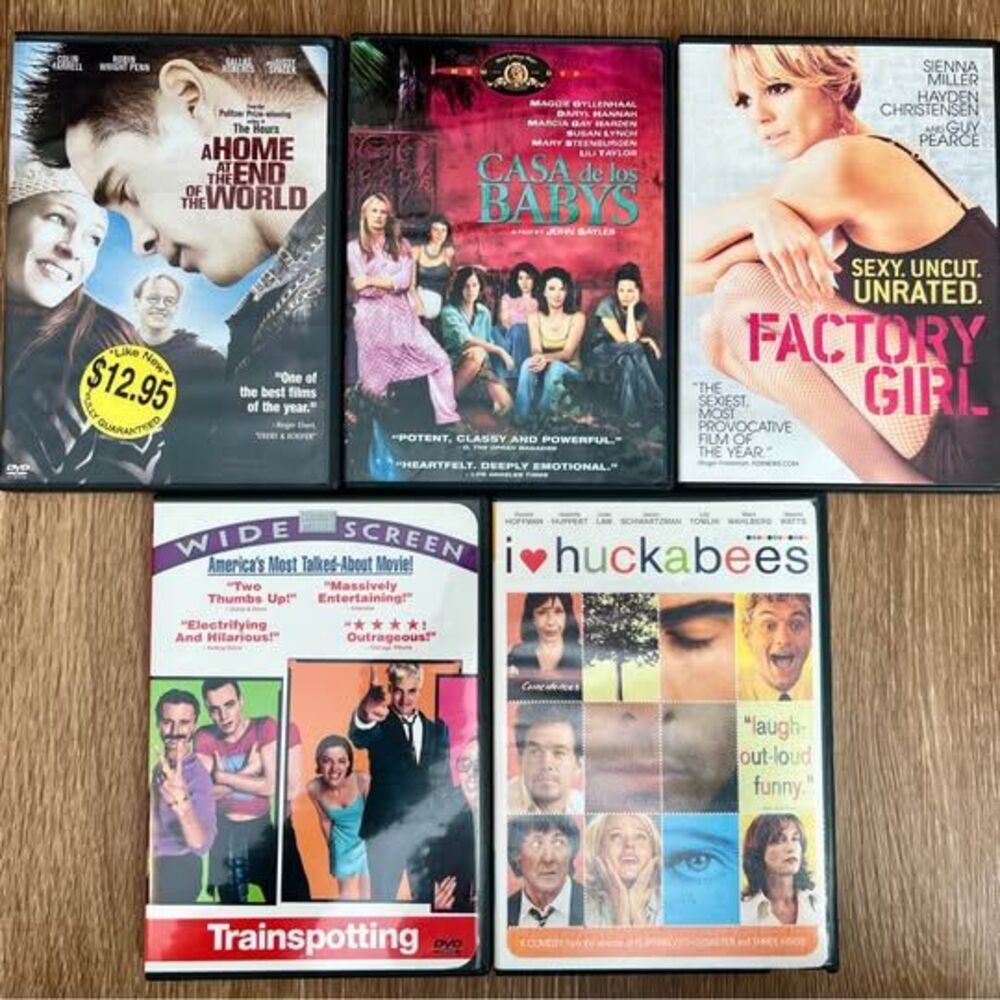 Lot of 5 DVDs: Trainspotting, I Heart Huckabees, Factory Girl, & More